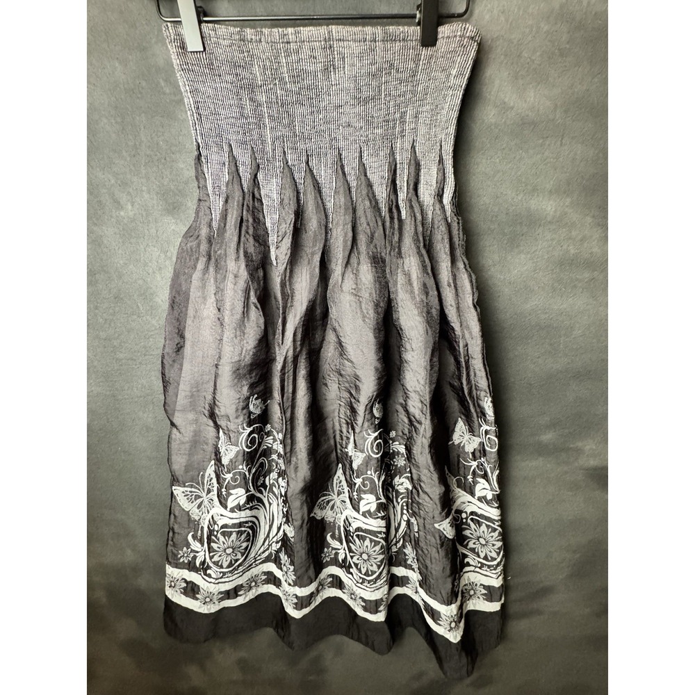 Lapis Anthropologie Convertible Dress Skirt Women One Size Black Floral Bohemian